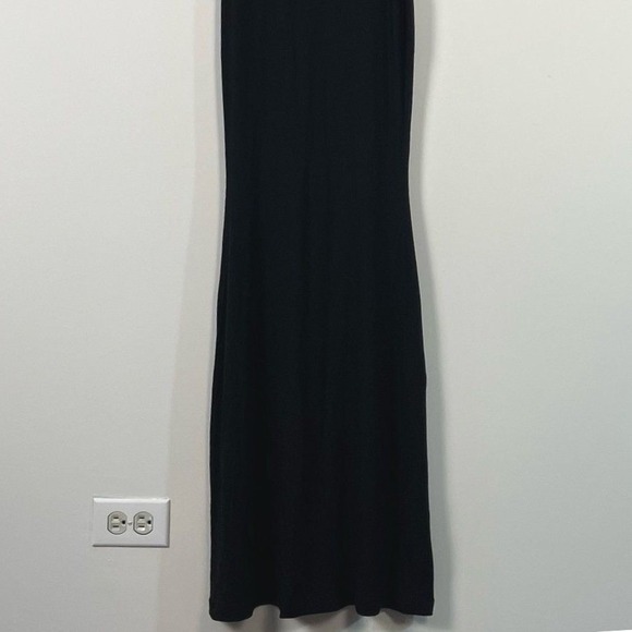 Skims Soft Lounge Long Slip Maxi Dress Black Size L in Onix NEW - Picture 3 of 7